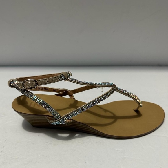 INC Womens Madge Rhinestone Thong Ankle Strap Evening Sandals Shoes Size 8m - Picture 4 of 7